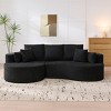 ModernLuxe 106"W Sectional Sofa, 2pcs Cloud Curved Sofa Couch with Chaise For Living Room Bedroom Apartment - 2 of 4
