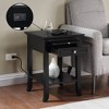 Breighton Home American Heritage Logan Single Drawer End Table with Charging Station and Pull-Out Shelf - image 2 of 4