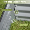 Sevobal Planters Raised Garden Bed Outdoor Planter Garden Boxes Large Planter Box for Garden Vegetable Fruit Flower, Gray, 94.49"*47.25"*23.62" - 3 of 4