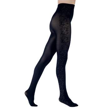 LECHERY Women's Sleek Silky Glossy 20 Denier Tights (2 Pairs) - Black,  Large/X Large