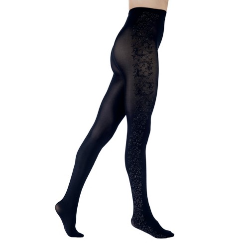 LECHERY Women's Heart Tights (1 Pair) - L/Xl, Black