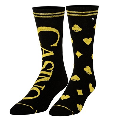 Odd Sox, Casino Split, Funny Novelty Socks, Large