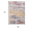 White Abstract Non Skid Area Rug - 3 of 4