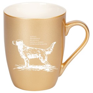 Elanze Designs 10 Ounce Ceramic Decorative Laser Engraved Giftable Novelty Tea Coffee Cup Mug Vegas Gold Dog Loyal Friendly Playful Intelligent - 1 of 4