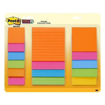 Post-it 15ct Super Sticky Notes Pack  - Miami Collection