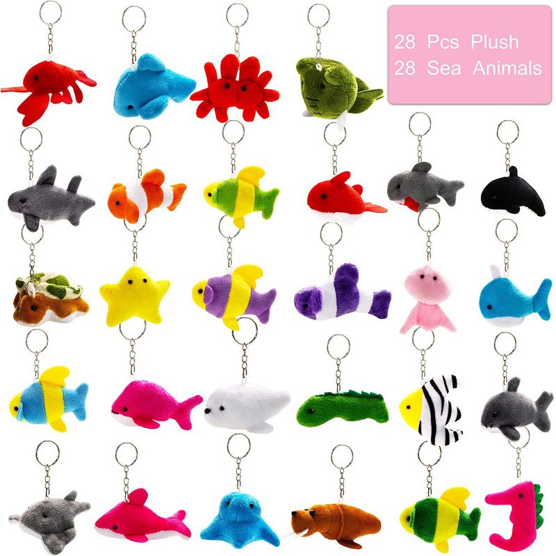 JOYIN 28 packs Valentines Mini Animal Plush Toys with Cards Valentine's Classroom Exchange Gift for Kids, School Game Prizes, 2 of 8