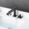 Sumerain Widespread Matte Black Waterfall Bathroom Sink Faucet 3 Hole Lavatory Vanity Faucet - 2 of 4