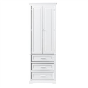 OUTSUPPLY Tall 3-Drawer Storage Cabinet with Adjustable Shelf for Bathroom, Office, Kitchen - 1 of 4