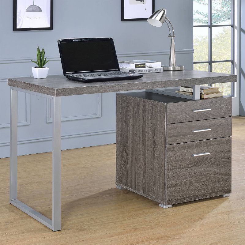 Brennan 3 Drawer Office Desk with Reversible Cabinet - Coaster, 3 of 13