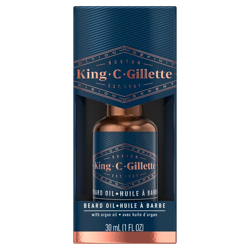 King C. Gillette Men&#39;s Beard Oil with Argan Oil - 1 fl.oz, 3 of 12