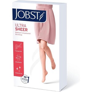 Jobst Ultra Sheer Thigh High Stockings Compression 8-15 Large Beige - 1 of 4