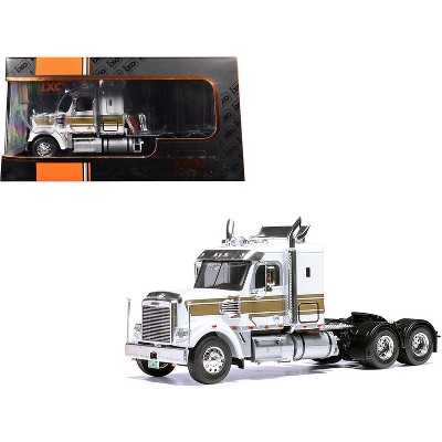2012 Freightliner Coronado Truck Tractor White with Gold Stripe 1/43 Diecast Model by IXO Models