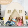 Infans Kids Play Tent, Large Spacious Cotton Canvas Playhouse with Non-Slip Cloth, 4 Windows, Straps, Zipper, Carry Bag, Play Tent for Toddlers, White - 4 of 4