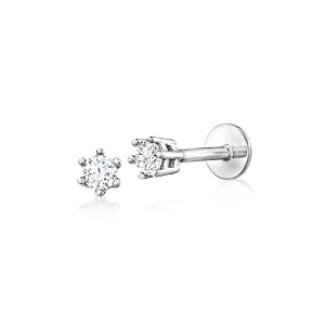 RS Pure by Ross-Simons 0.10 ct. t.w. Diamond Flat-Back Stud Earrings in Sterling Silver - 1 of 4