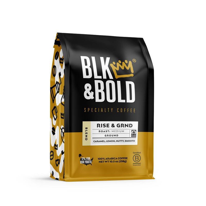 BLK &#38; Bold Rise &#38; GRND Blend, Medium Roast Ground Coffee - 10.5oz, 4 of 10