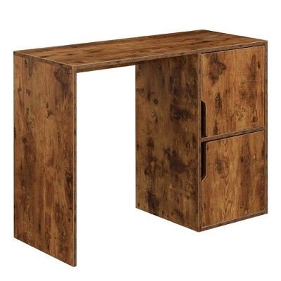 Designs2Go Student Desk with Storage Cabinets Barnwood - Breighton Home