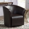 Elements Rocket 31" Wide Rivera Brown Faux Leather Swivel Club Chair - 2 of 4