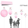 PartyWoo Balloons Baby Pink 36 18 12 10 5 Inch 127 pcs - 2 of 4
