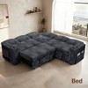 Vipbear Sleeper Sofa Bed,Convertible Sectional Sofa Couches for Living Room,Pull Out Couch Bed with Reversible Storage Chaise| Large Arm Storage - 3 of 4