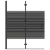 VidaXL Folding Shower Enclosure ESG 39.4 in.x55.1 in. Black - 3 of 4