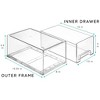 Sorbus 6 Piece Large Clear Stackable Pull Out Refrigerator Bins - Food Storage Containers for Kitchen, Refrigerator, Freezer & More - 4 of 4