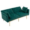 CAVINAS Loveseat Sofa with Metal Feet, Modern Convertible Sofa, Vintage Accent Sofa, Upholstered Sofa Couch for Living Room - 2 of 4