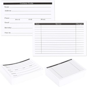 Okuna Outpost 100 Pack Customer Profile Cards for Office and Business (4 x 6 In) - 1 of 4