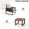 YARDSIGHT 3-Piece Outdoor Patio Conversation Set with Cushions, Rope Woven Armchairs & Side Table - 3 of 4