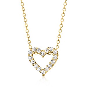 Ross-Simons 0.25 ct. t.w. Lab-Grown Diamond Heart Pendant Necklace in 18kt Gold Over Sterling - 1 of 3