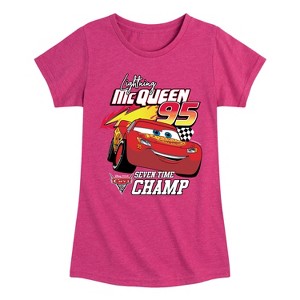 Girls' - Cars -  Fitted Short Sleeve Graphic T-Shirt - 1 of 4