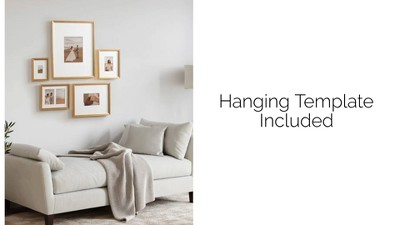 Adlynn Gold Classic Wall Picture Frame Set, 5 Pieces