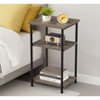 Gulches 3-Tier End Table Side Table with Adjustable Feet,Small Nightstand Space-Saving for Bedroom Living Room Office - 4 of 4