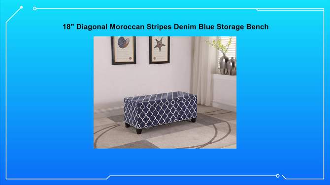 18&#34; Storage Bench Blue - Ore International, 2 of 6, play video