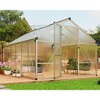 Aluminum Large Walk-in Greenhouse for Outdoors, Sliding Door & Ajustable Roof Vent, Polycarbonate Green Houses for Outside Garden,Backyard,Patio,Lawn - 2 of 4