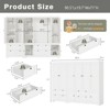 Buenhomino White Freestanding Modular Wardrobe Combo Armoires Closet,DIY Closet System with Wood Storage Drawers and Hanging Rods - 4 of 4