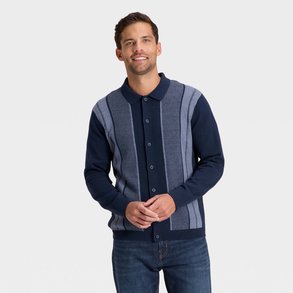 Men's Jacquard Polo Sweater