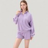 Anna-Kaci Active Women's Long Sleeve Woven Half Zip Pullover Top with Stand Collar and Elastic Cuffs - 2 of 4