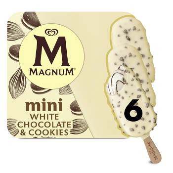 Magnum Mini White Chocolate & Cookies Ice Cream Bars 150 Calories per Bar - 11.1oz/6ct