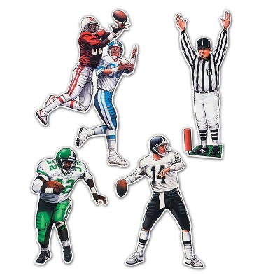 Beistle 17" - 22" Football Figures Cutouts; 12/Pack 55174