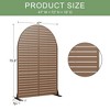 1-Piece Classic White Arched Galvanized Sheet Screen with Blinds, Outdoor Privacy Screen - 4 of 4