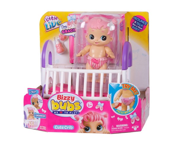 Little live best sale baby with crib