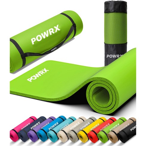 Powrx 1/2'' Yoga Mat Thick - Green : Target
