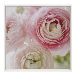 Kate and Laurel Sylvie Pink Dreams Framed Canvas by Kristy Campbell, 22x22, White - 1 of 4