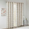 DSVIMOY Curtain Panels, Total Blackout Metallic Print Grommet Top Curtain Panel for Living Room, Bedroom, Ivory&Gold, 84"*50"*0.13" - 2 of 4