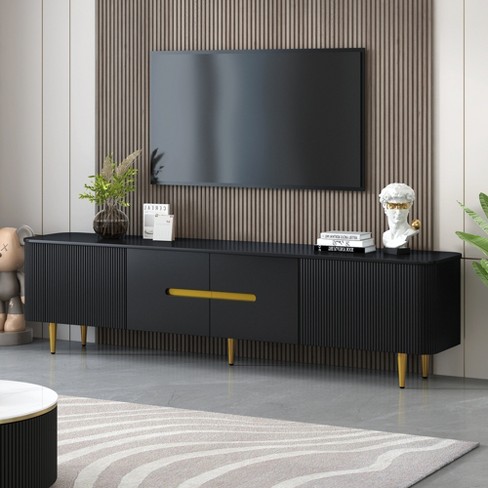 Black minimalist tv stand online