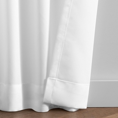 Extended White Polyester Tab Top Light-Filtering Window Panel