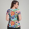 Calypsa Women's UPF 50+ Short Sleeve Adele Swim Top - 2 of 3