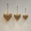 Royal Hampton Decorative Metal Heart Wall Decor Set of 3, Antique Gold Iron with Jute Hanging Rope, 12, 9.5, 7 Inches - 2 of 4