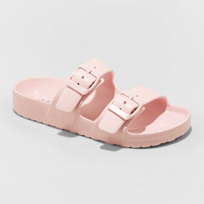 Kids' Noa Slip-on Footbed Sandals - Cat & Jack™ Pink 6 : Target