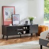TIRAMISUBEST 60-Inch TV Stand with Adjustable Shelves and Storage Sideboard Cabinets – Black Media Console for Living Room or Bedroom - 2 of 4